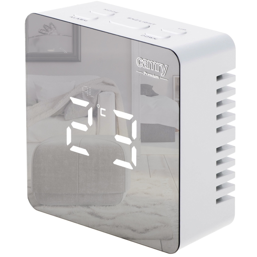 Ceas Desteptator CR1150 Alarma Afisaj Data Temperatura Alb