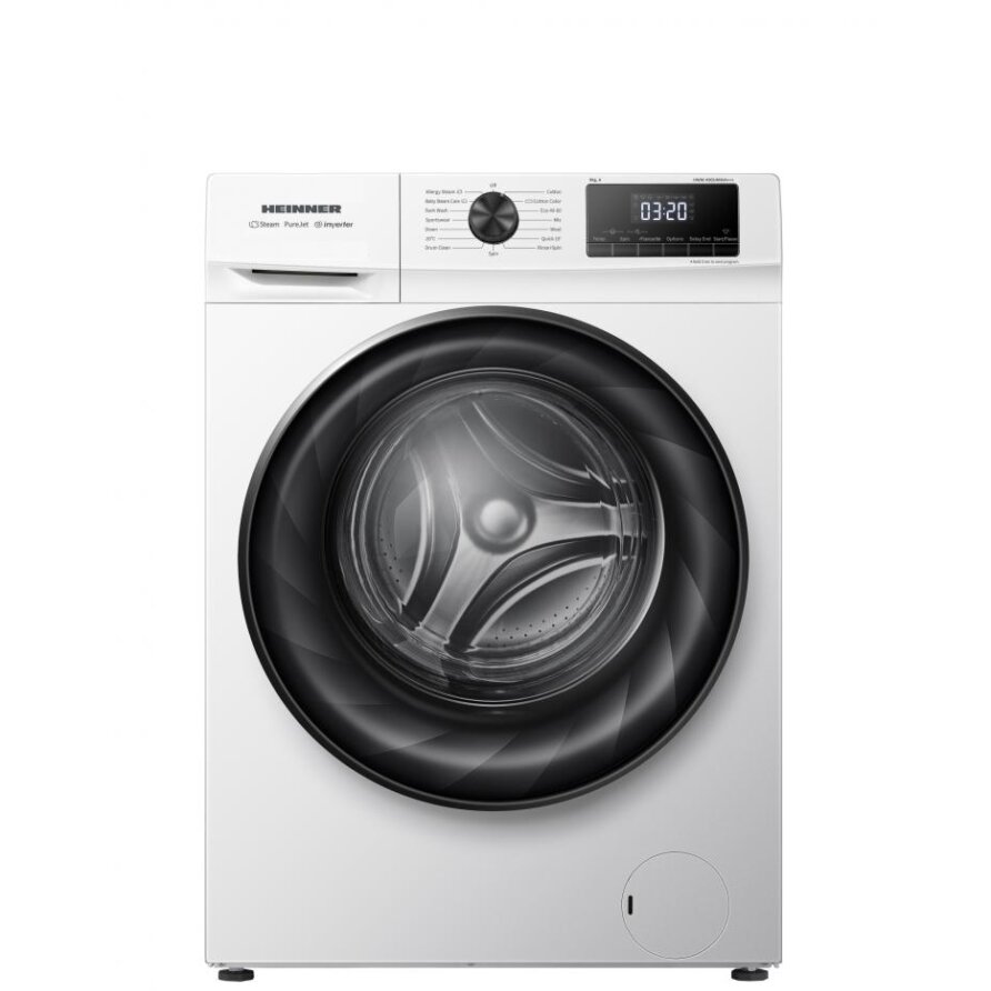 Masina de Spalat Rufe Frontala HWM-H9014INVA++ Capacitate 9KG 1400RPM Motor Inverter 15 Programe Clasa A Alb