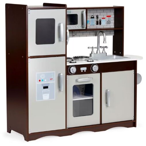 Bucatarie pentru Copii Utilata cu Frigider Chiuvete Aragaz Cuptor cu Microunde 83x30x95cm 3 Ani