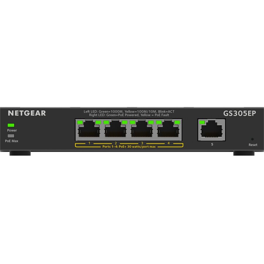 GS305EP Managed L2/L3 Gigabit Ethernet (10/100/1000) Power over Ethernet (PoE) Black, Switch