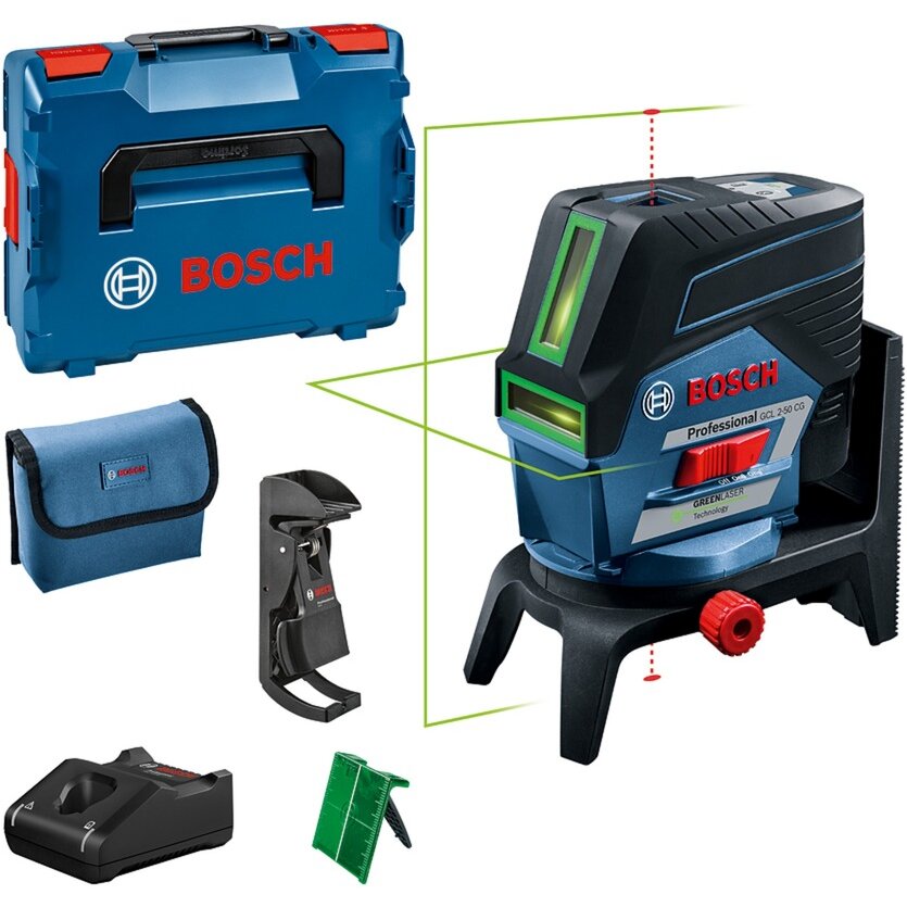 Bosch line laser GCL 2-50 CG + RM2 blue - 0601066H00