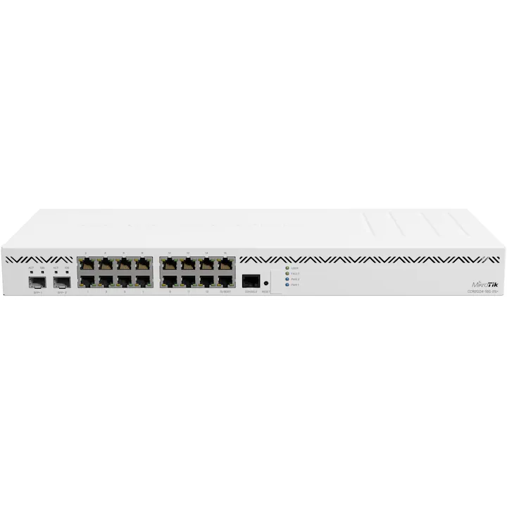 Router CCR2004-16G-2S+ 16 Porturi GB Ethernet  4x 64-bit ARMv8-A Cortex-A57 Alb