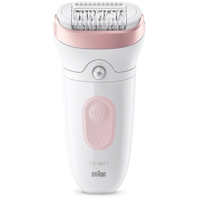 Epilator Silk-épil 7 7-000 Wet&Dry Autonomie 40 Minute Alb/Roz