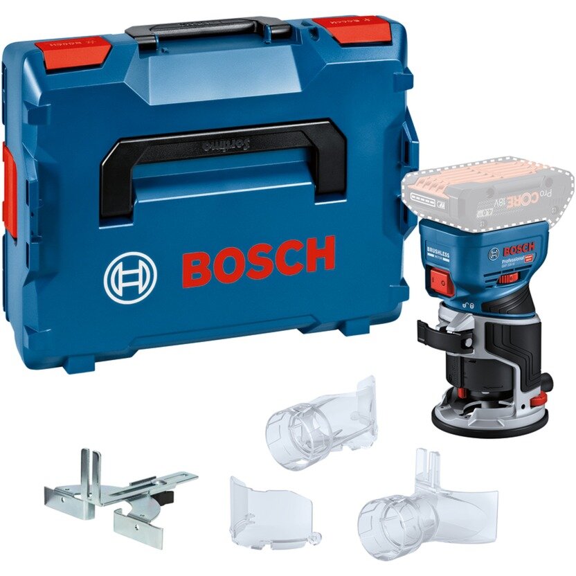 Bosch cordless edge router GKF 18V-8 Professional solo, 18Volt (blue/black, without battery and charger, in L-BOXX)