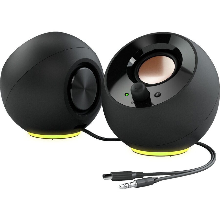 Creative Pebble SE, PC speakers (black, Bluetooth 5.3, USB-C, jack, RGB)