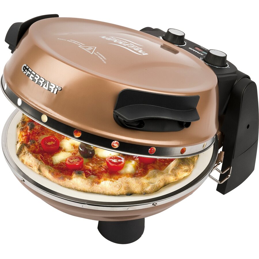Pizza Oven Napoletana (copper, 1,200 watts, for pizza ? 31cm, 2 stones)