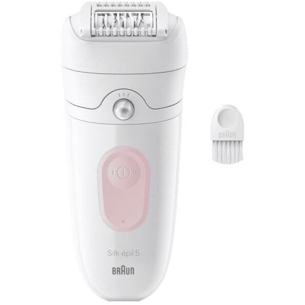Epilator Silk-épil 5 5-000 Wet & Dry Autonomie 40 Minute Alb/Roz