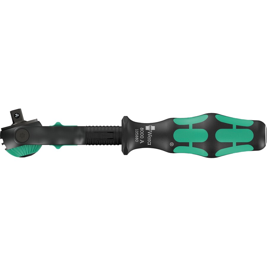 Zyklop Speed Ratchet 8000 A Black Edition, 1/4 black/green, with pivoting head