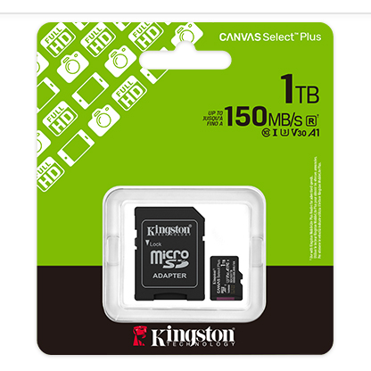 Card Canvas Select Plus Gen3 1TB MicroSDXC Clasa 10 + Adaptor