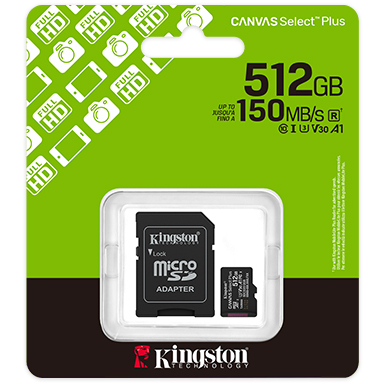 Card Canvas Select Plus Gen3 256GB MicroSDXC Clasa 10 + Adaptor