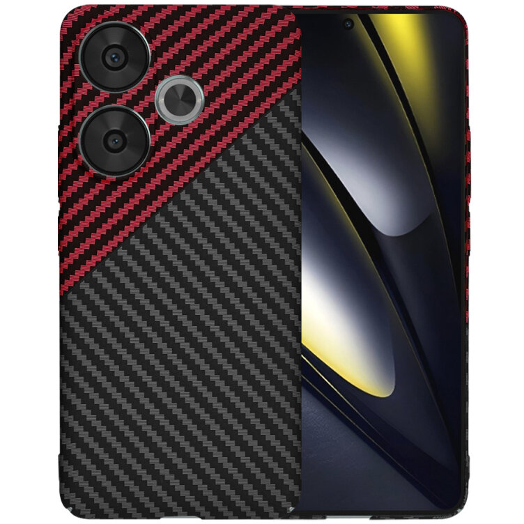 Husa Techsuit pentru Xiaomi Poco F6 Neagră Roșie