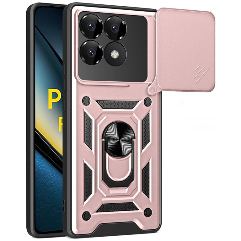 Husa Techsuit pentru Xiaomi Poco F6 Pro Roz