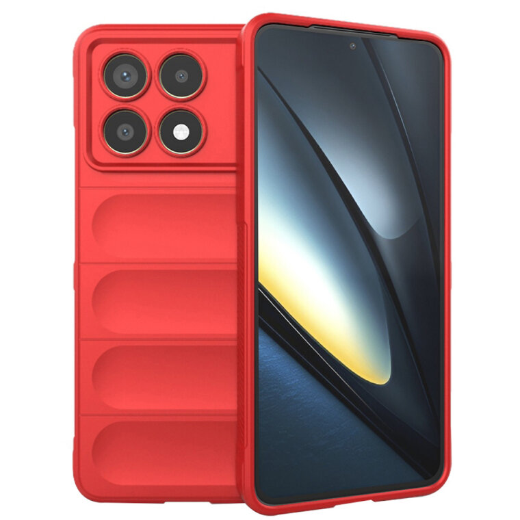 Husa Techsuit pentru Xiaomi Poco F6 Pro Roșie