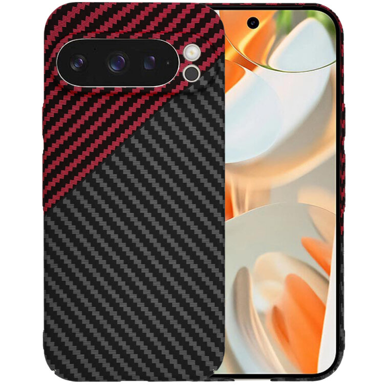 Husa Techsuit pentru Google Pixel 9 Pro Neagră Roșie