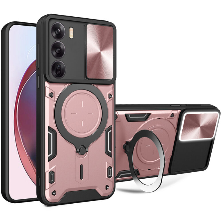 Husa Techsuit pentru Oppo Reno12 Roz Aurie