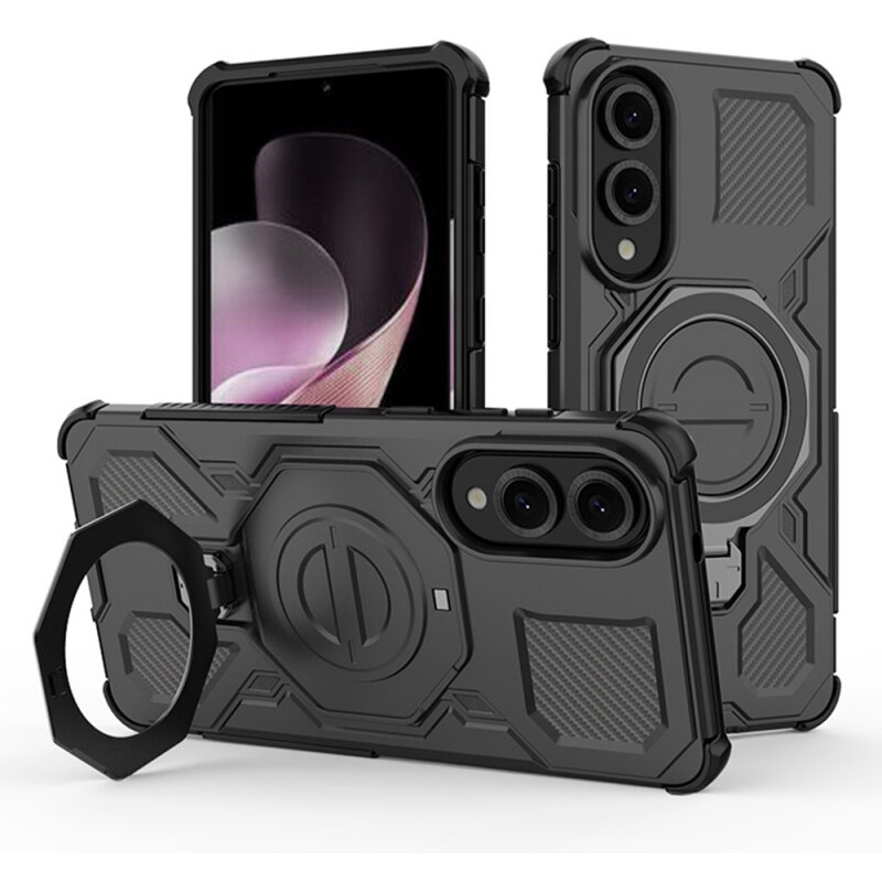 Husa Techsuit pentru Samsung Galaxy S25 Edge Neagră