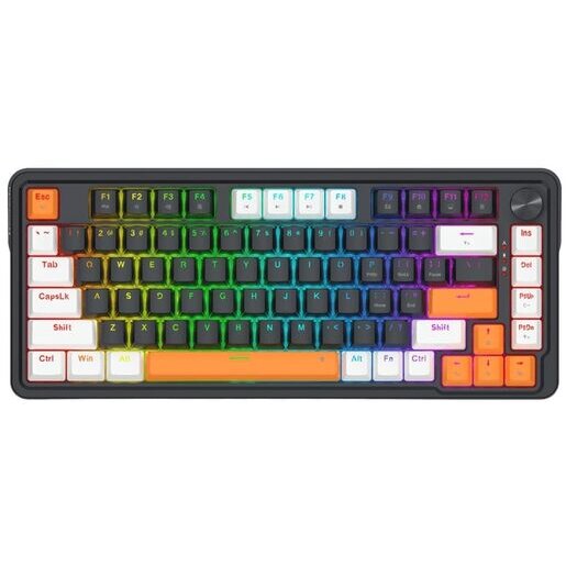 Tastatura Mecanica Landshaker Gaming Iluminare RGB Negru/Alb