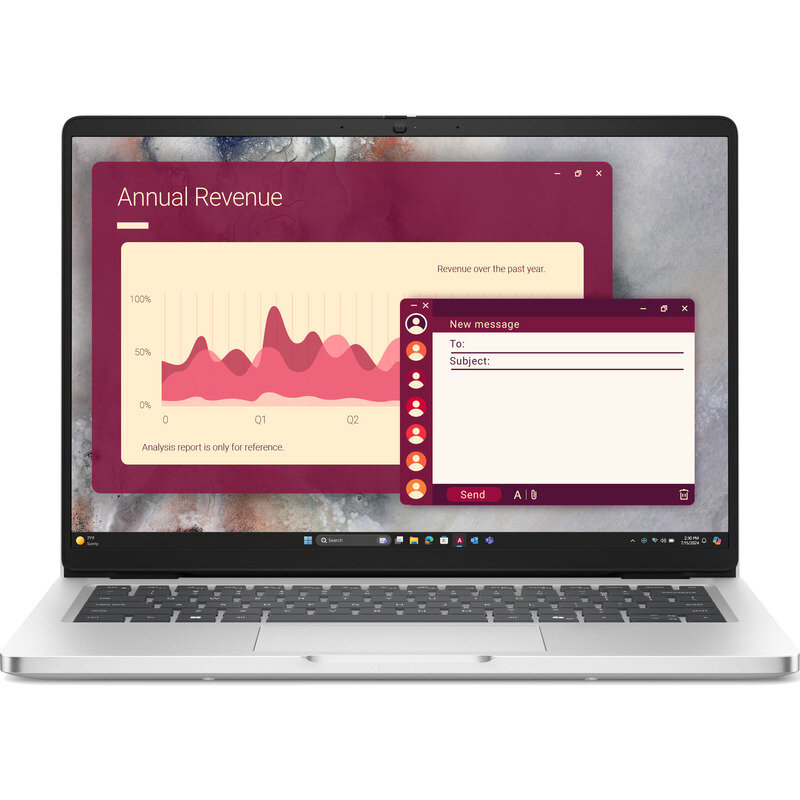 Laptop Pro FHD+ 14 inch Intel Core Ultra 7 255U 32GB 512GB SSD Windows 11 Pro Silver