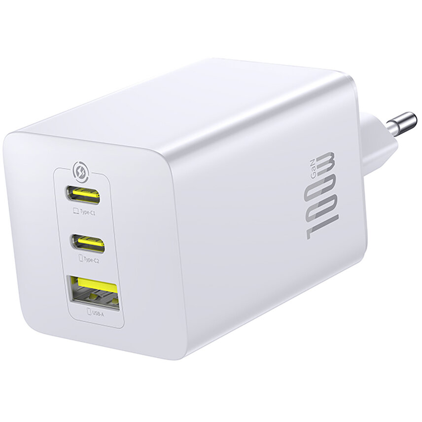 Incarcator EnerFill FE11, 1x USB-A, 2x USB-C, 100W, Alb