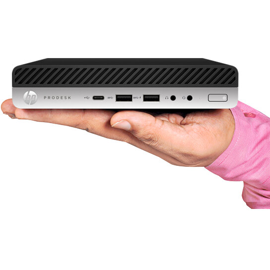 Mini PC Refurbished EliteDesk 800 G4 Intel Core i5-8500T 8GB 256GB SSD Windows 11 Home Black