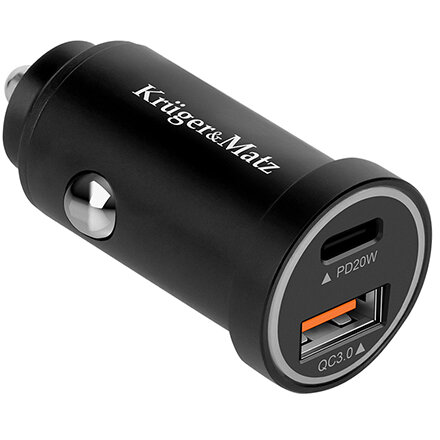 INCARCATOR AUTO USB-A / TYPE C QC PD 38W KRUGER&MATZ