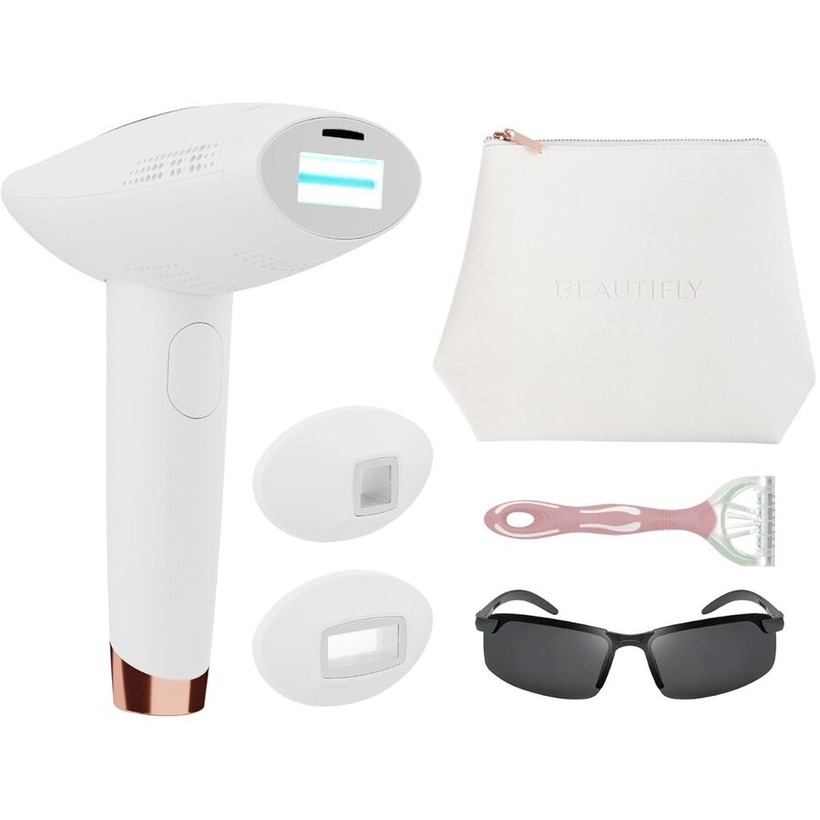 Epilator IPL B-Shine Ice Functie de Fototerapie pentru Ten Alb