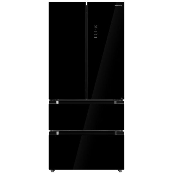 Combina Frigorifica HCFD-M516INVHGBKE++ No Frost 516L Clasa E Display LED Touch Sticla Negru