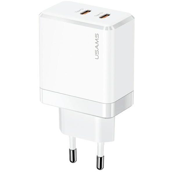 Incarcator T54, 40W, 3A, 2xUSB-C, Fast Charging, Alb