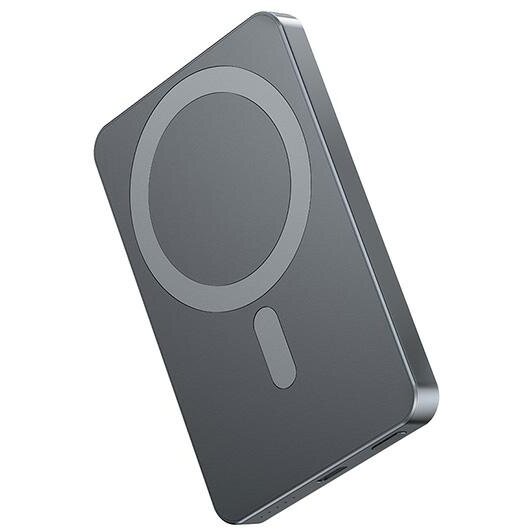 Baterie externa 5000 mAh Awei P112K, 20W, 3A, Incarcare Wireless 15W, 2xUSB-C, Gri - imagine 2
