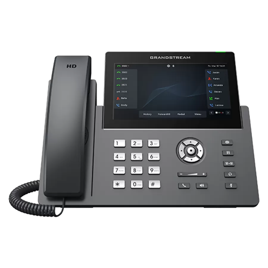 Telefon IP Profesional Grandstream GRP2670 SIP 12 Linii Ecran TFT Tactil 7Inch Wi-Fi Gri
