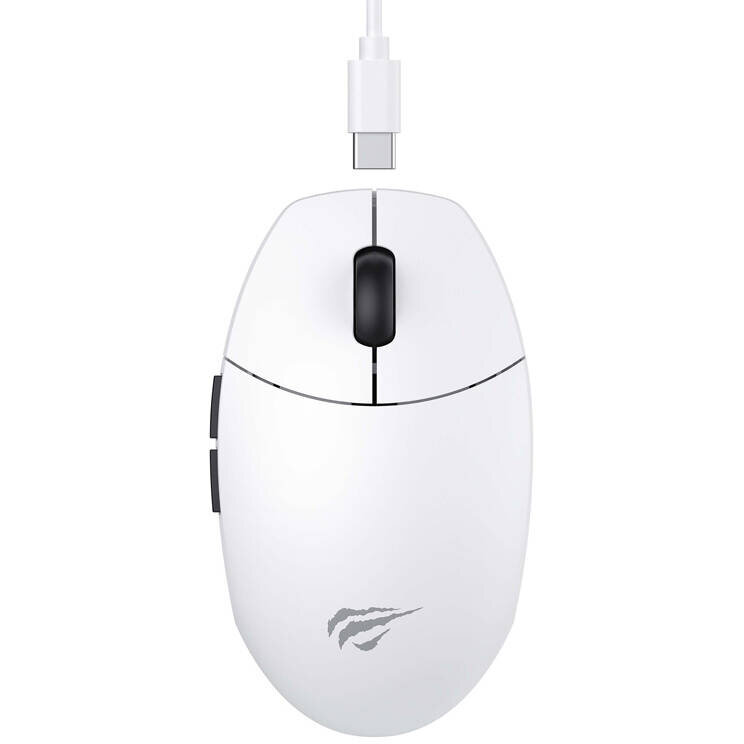 Mouse MS1039W, 7400 DPI, 6 Butoane, Incarcare USB-C, Alb
