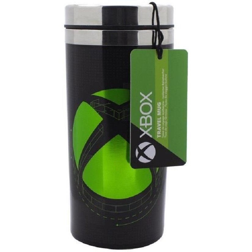 Cana de Voiaj XBOX Otel Inoxidabil 450ML Negru/Verde