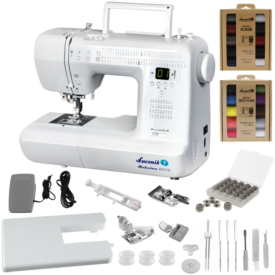 Masina de Cusut Malwina 2070 63 Cusaturi Alb