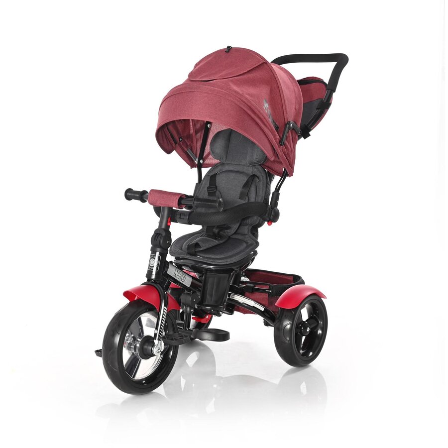 Tricicleta Multifunctionala 4in1 Neo Air Roti Mari cu Camera Red & Black Luxe