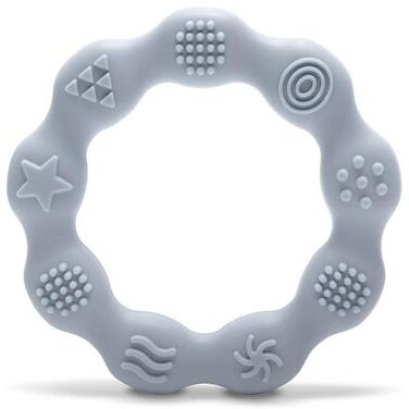 Jucarie de dentitie din silicon Lorelli Ring, 0 luni+, Roz - imagine 2