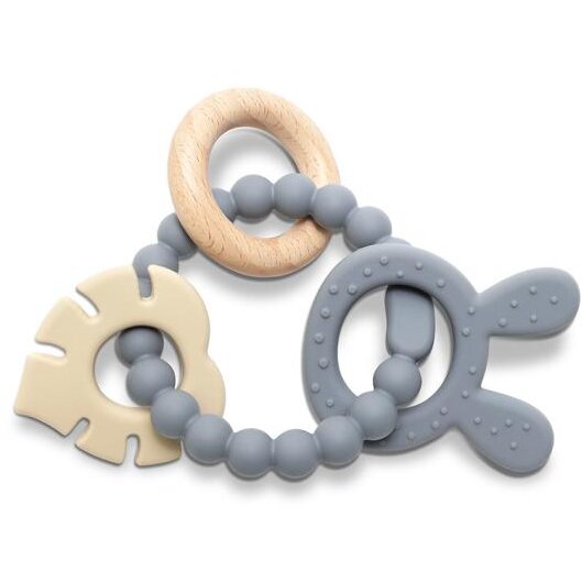 Jucarie Dentitie si Zornaitoare Rabbit Grey