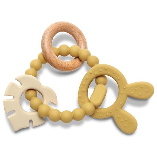 Jucarie Dentitie si Zornaitoare Rabbit Yellow