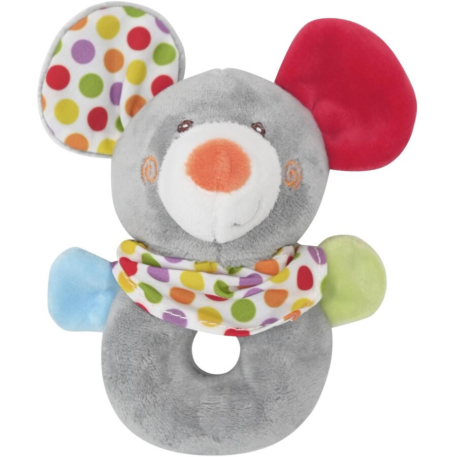 Jucarie de plus Lorelli soricel, 11 cm, cu inel si bilute zornaitoare, 0 luni+ - imagine 2