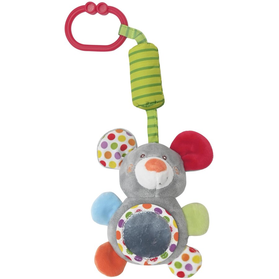 Jucarie de plus Lorelli Soricel, 16 cm, cu vibratie, zornaitoare, 0 luni+ - imagine 2