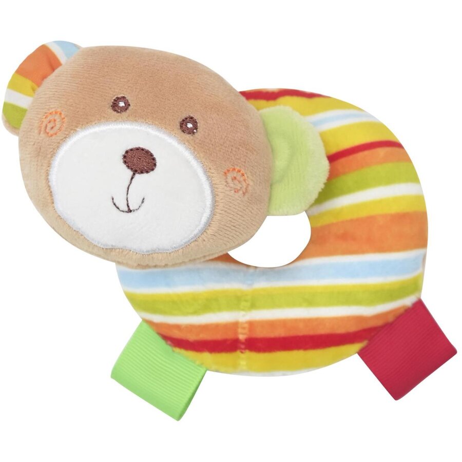 Jucarie de plus Lorelli, gogoasa cu cap de ursulet, 11 cm, zornaitoare, 0 luni+ - imagine 2