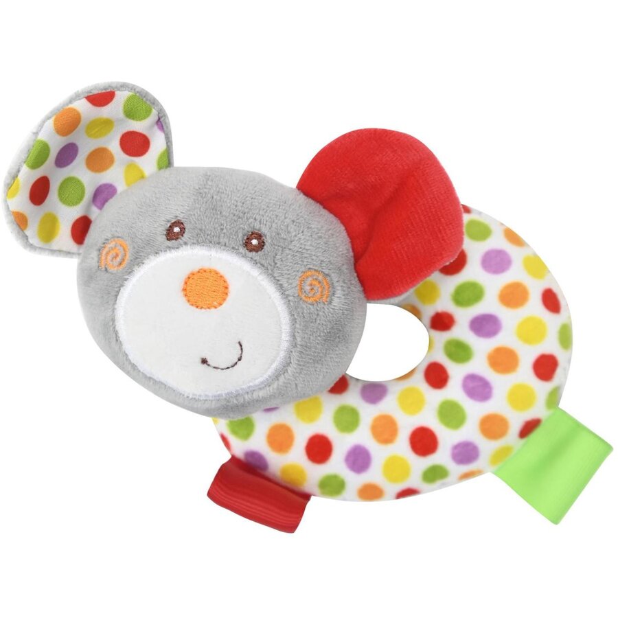 Jucarie de plus, Lorelli, gogoasa cu cap de soricel, 11 cm, zornaitoare, 0 luni+ - imagine 2