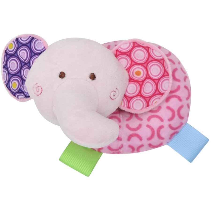 Jucarie de plus Lorelli gogoasa cu cap de elefant, 11 cm, zornaitoare, 0 luni+ - imagine 2