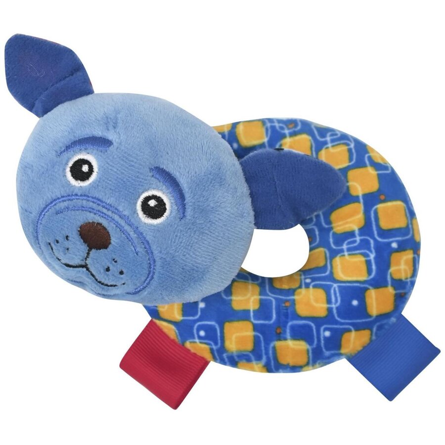 Jucarie de plus Lorelli, gogoasa cu cap de catelus, 11 cm, zornaitoare, 0 luni+ - imagine 2