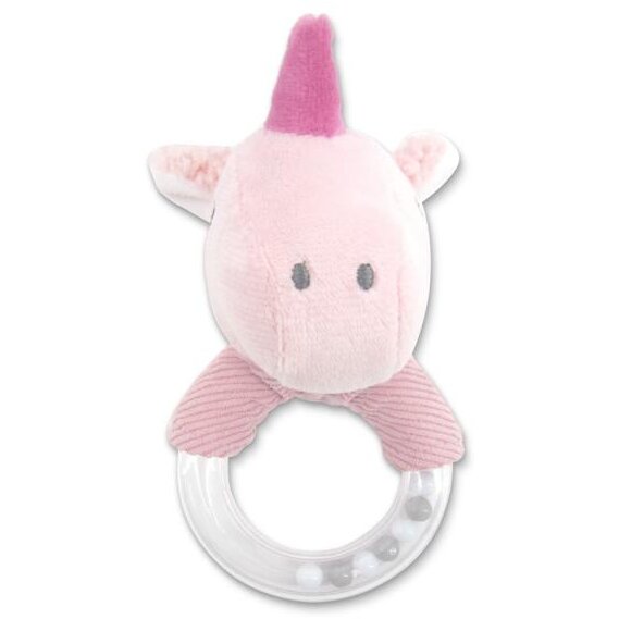 Jucarie de plus Lorelli Unicorn, 16 cm, cu vibratie, zornaitoare, 0 luni+ - imagine 2