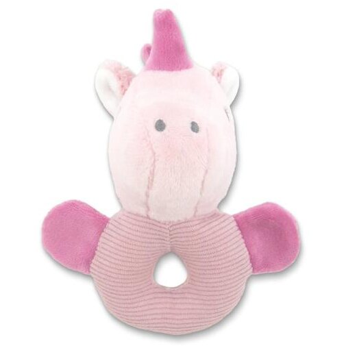 Jucarie de plus Lorelli Unicorn, 20 cm, cu forme geometrice zornaitoare, 0 luni+ - imagine 2