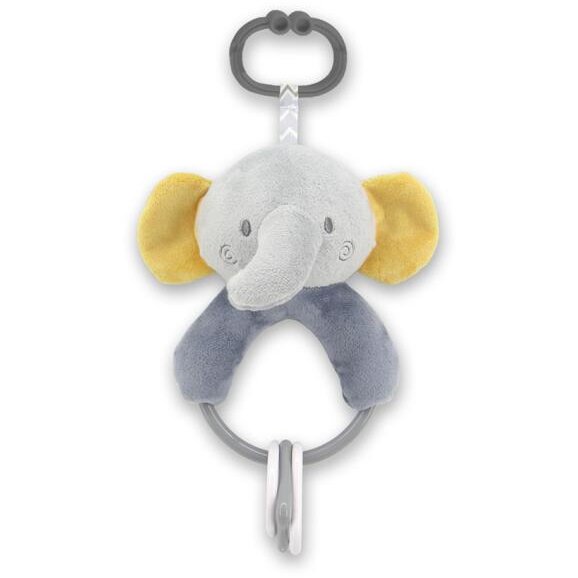 Jucarie de plus Lorelli Elefant, de activitate, 24 cm, 0 luni+, Gri - imagine 2