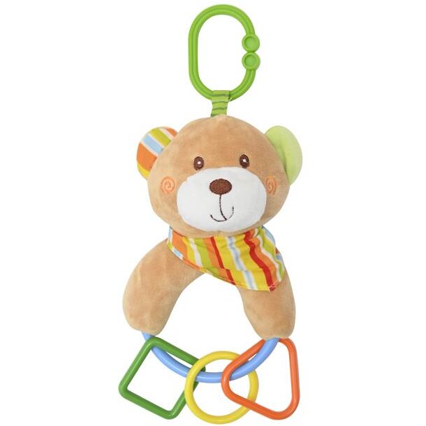 Jucarie de plus Lorelli Ursulet, 16 cm, cu vibratie, zornaitoare, 0 luni+ - imagine 2