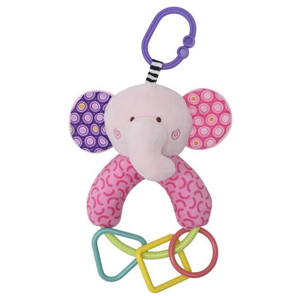 Jucarie de plus Lorelli Elefant, 11 cm, zornaitoare, 0 luni+ - imagine 2