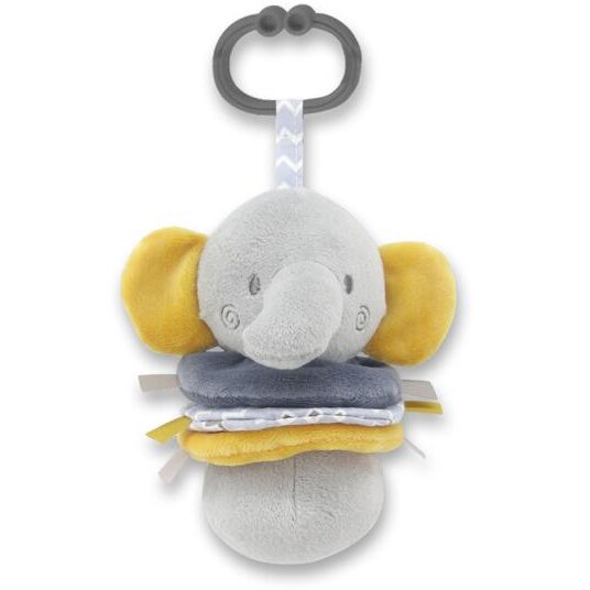 Jucarie de plus Lorelli Elefant, 16 cm, cu vibratie, zornaitoare, 0 luni+ - imagine 2