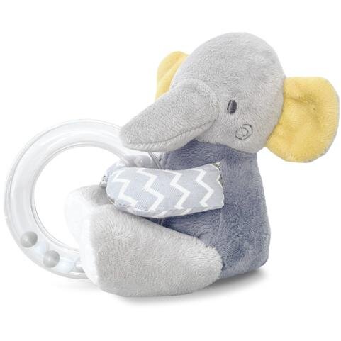 Jucarie de plus Lorelli Elefant, 16 cm, cu vibratie, zornaitoare, 0 luni+ - imagine 2